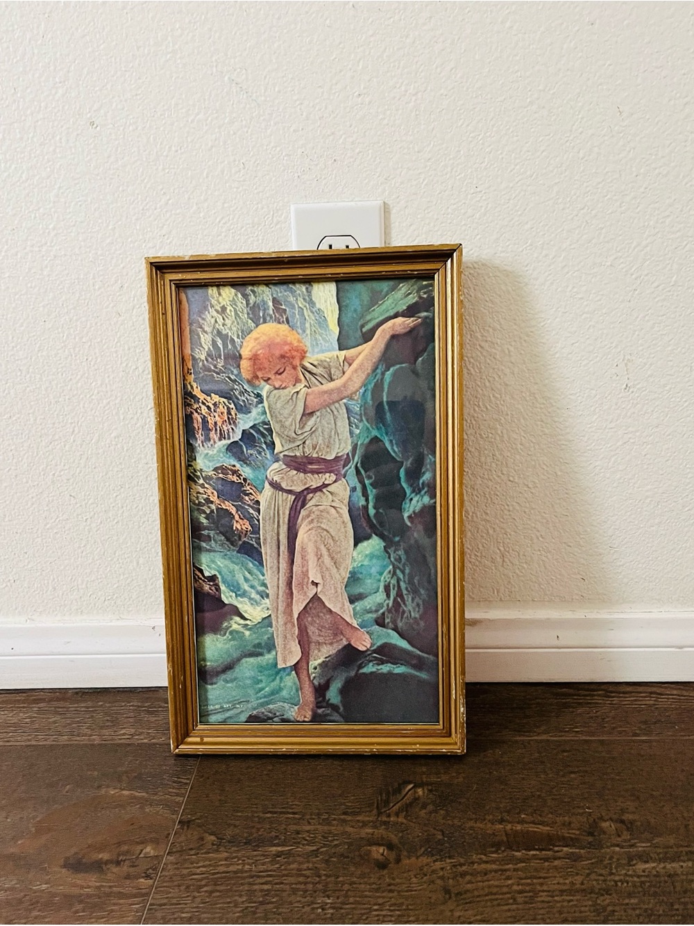 Antique Maxfield Parrish art deco repro print 9/16 inches